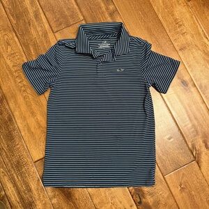 Vineyard Vines Striped Navy Polo Shirt
